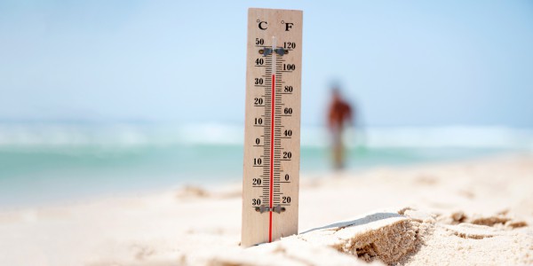 Thermometer in the sand